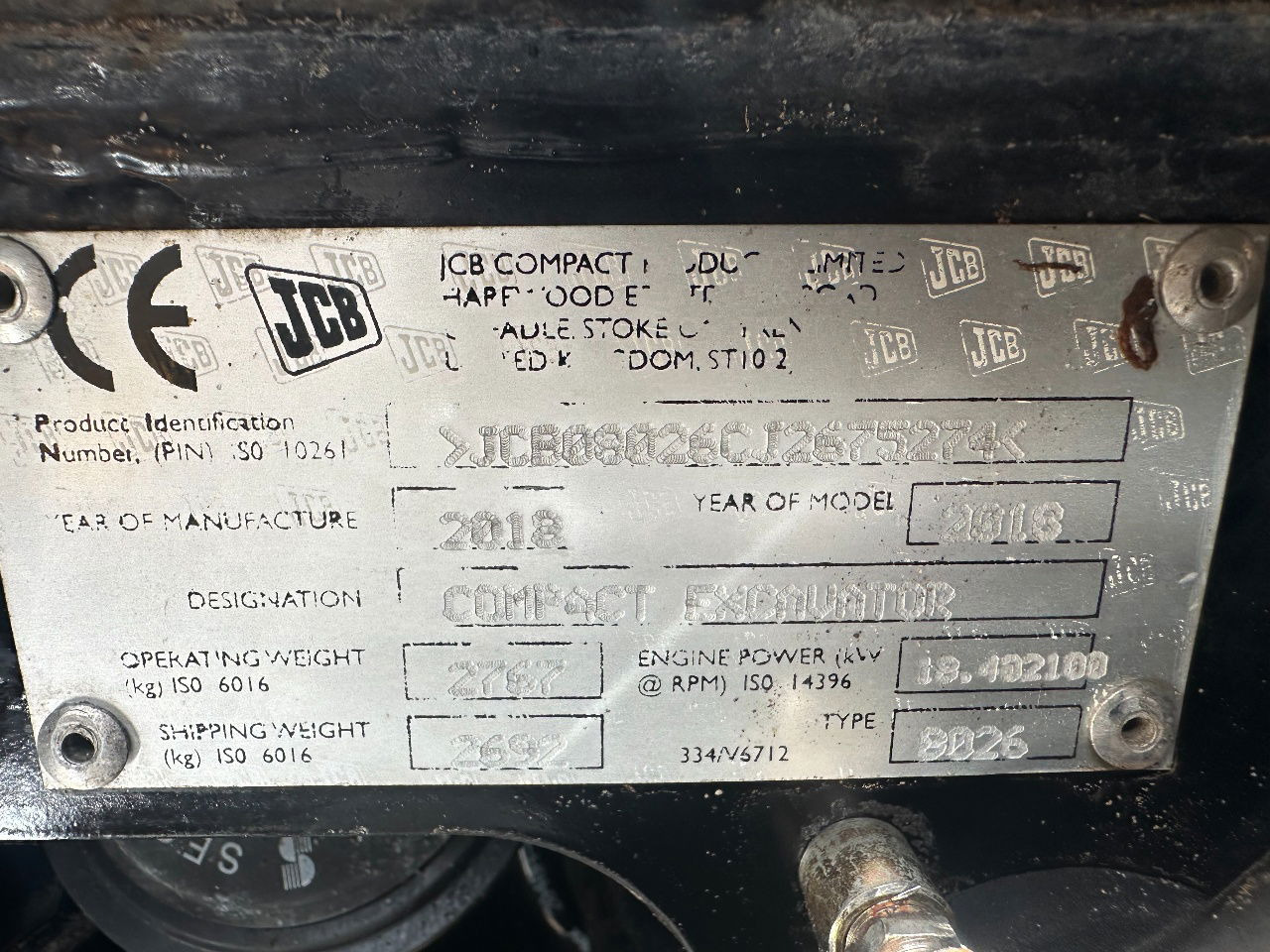 Mini excavator JCB 8026: picture 25