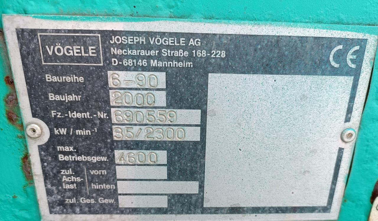 JOSEPH VÖGELE AG - Asphalt paver: picture 2 JOSEPH VÖGELE AG - Asphalt paver: picture 2