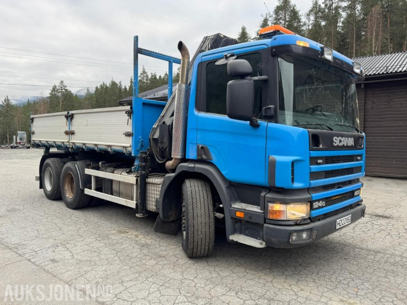 1997 Scania P124 400 kranbil med 3-veis tipp og klype - Crane truck: picture 4 1997 Scania P124 400 kranbil med 3-veis tipp og klype - Crane truck: picture 4