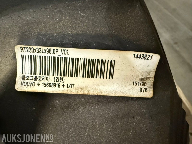 Construction equipment 2 stk Gummibelter til Volvo minigraver – 230x96x33 - Ubrukt: picture 8