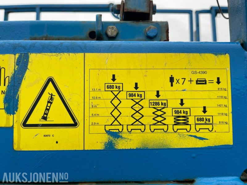 Aerial platform 2011 Genie GS 4390 Sakselift, 1698 timer: picture 18 Aerial platform 2011 Genie GS 4390 Sakselift, 1698 timer: picture 18