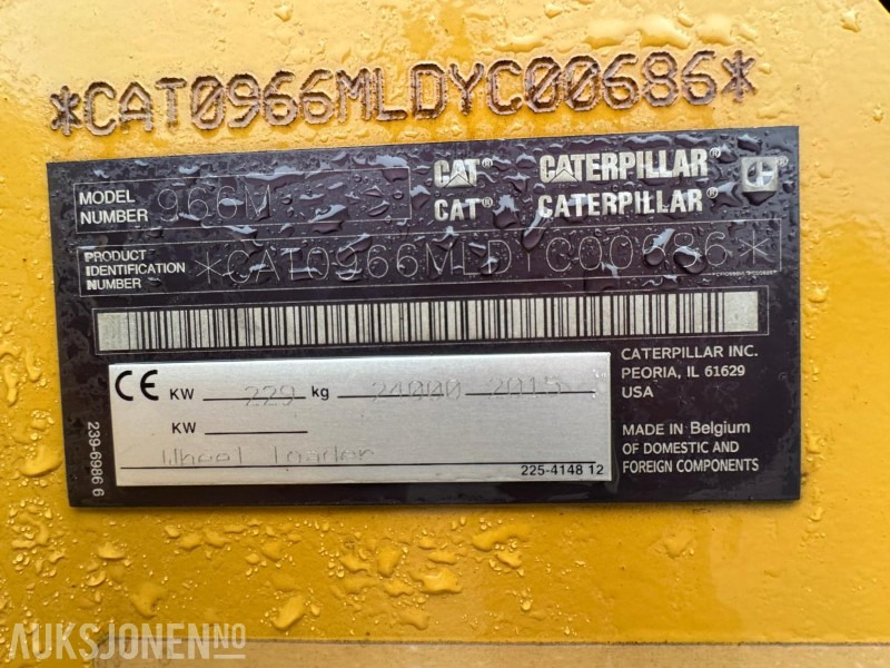Wheel loader 2015 CAT 966M FOREST MACHINE HJULLASTER, VEKT, SENTRALSMØRING, FULL SERVICEHISTORIKK, SKUFFE: picture 41