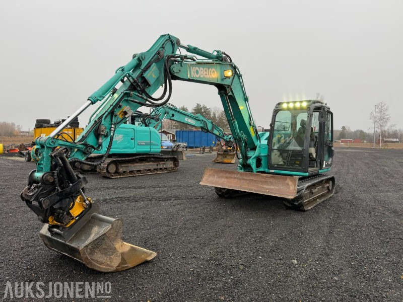 2015 Kobelco SK85MSR-3E Gummibelter, Engcon tiltrotator, 6213 timer - Excavator: picture 1 2015 Kobelco SK85MSR-3E Gummibelter, Engcon tiltrotator, 6213 timer - Excavator: picture 1