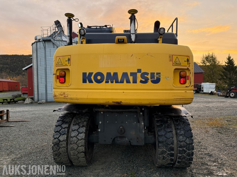 2015 Komatsu PW 160-8 Velutstyrt hjulgraver med Engcon rototilt, Leica GPS og sentralsmøring - Excavator: picture 4 2015 Komatsu PW 160-8 Velutstyrt hjulgraver med Engcon rototilt, Leica GPS og sentralsmøring - Excavator: picture 4
