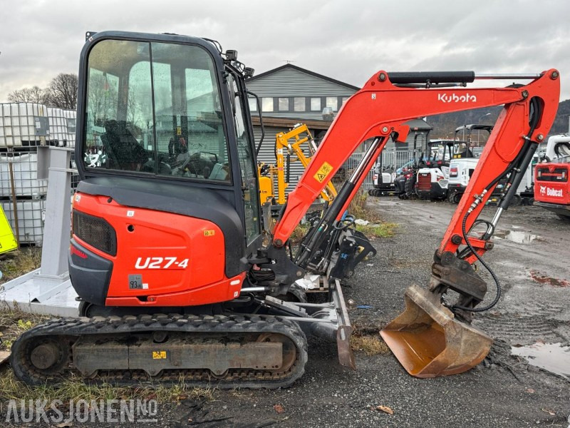 2015 Kubota U27-4 minigraver med skuffe / 1611 timer - Mini excavator: picture 4 2015 Kubota U27-4 minigraver med skuffe / 1611 timer - Mini excavator: picture 4