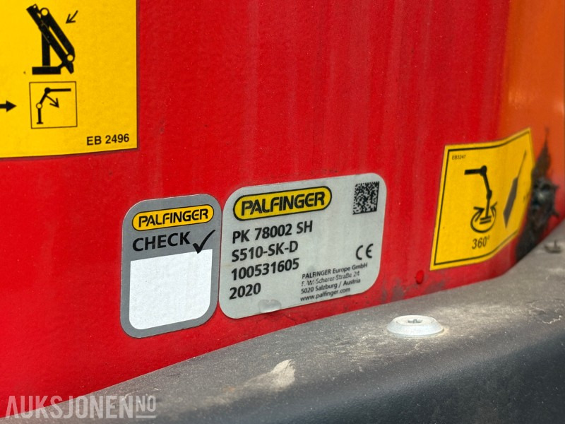 2020 Volvo FH540 Euro6T 8X2 kranbil - Palfinger PK 78002 SH - 54 824 km - Crane truck: picture 5 2020 Volvo FH540 Euro6T 8X2 kranbil - Palfinger PK 78002 SH - 54 824 km - Crane truck: picture 5