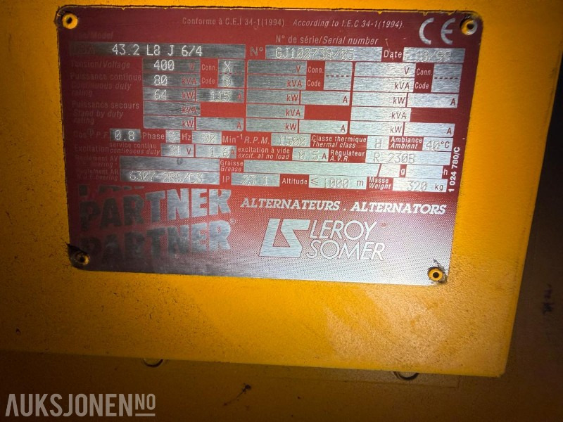 SDMO 80 kVa aggregat - Construction equipment: picture 5 SDMO 80 kVa aggregat - Construction equipment: picture 5