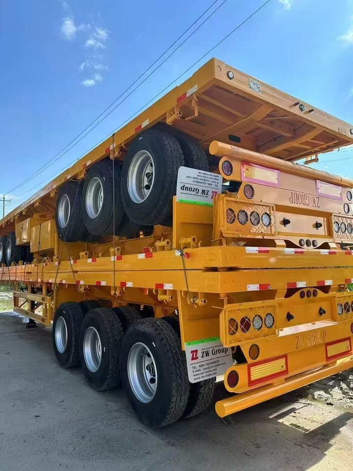 Low loader semi-trailer ZHICHENG Semni Flat Bed Low Bed Floater with 3 Axles 4 Axles New or Used 12M 13.75M In High Quality: picture 8 Low loader semi-trailer ZHICHENG Semni Flat Bed Low Bed Floater with 3 Axles 4 Axles New or Used 12M 13.75M In High Quality: picture 8