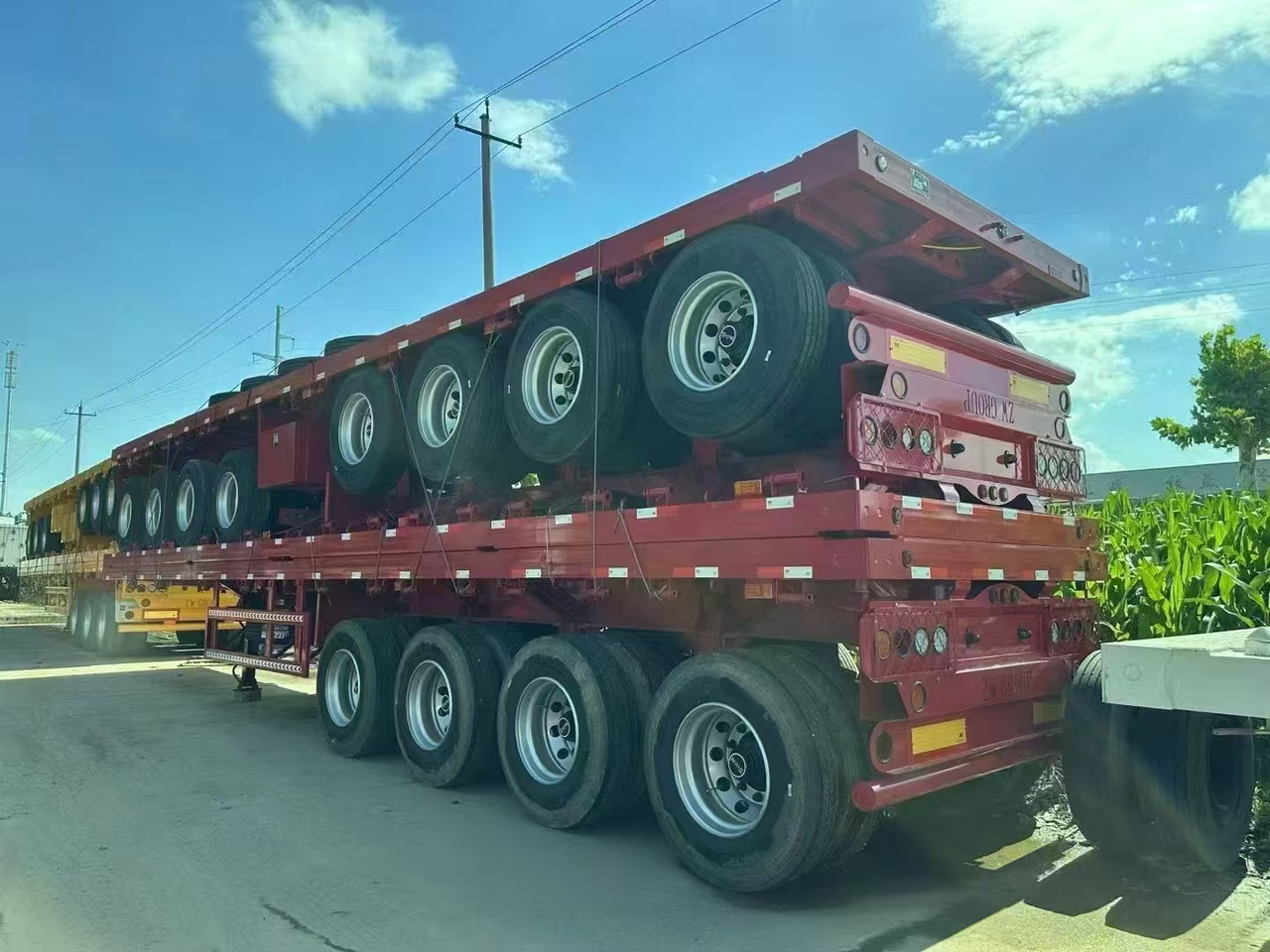 Low loader semi-trailer ZHICHENG Semni Flat Bed Low Bed Floater with 3 Axles 4 Axles New or Used 12M 13.75M In High Quality: picture 11 Low loader semi-trailer ZHICHENG Semni Flat Bed Low Bed Floater with 3 Axles 4 Axles New or Used 12M 13.75M In High Quality: picture 11