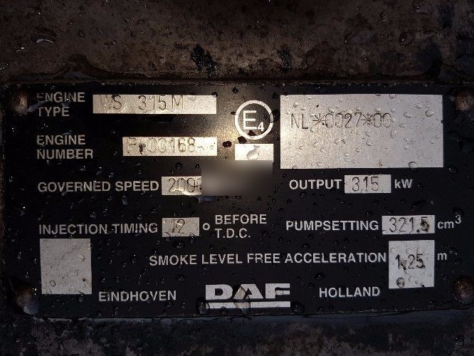 DAF ATI 1160 430 WS315M E2 DAF - Engine for Truck: picture 5 DAF ATI 1160 430 WS315M E2 DAF - Engine for Truck: picture 5