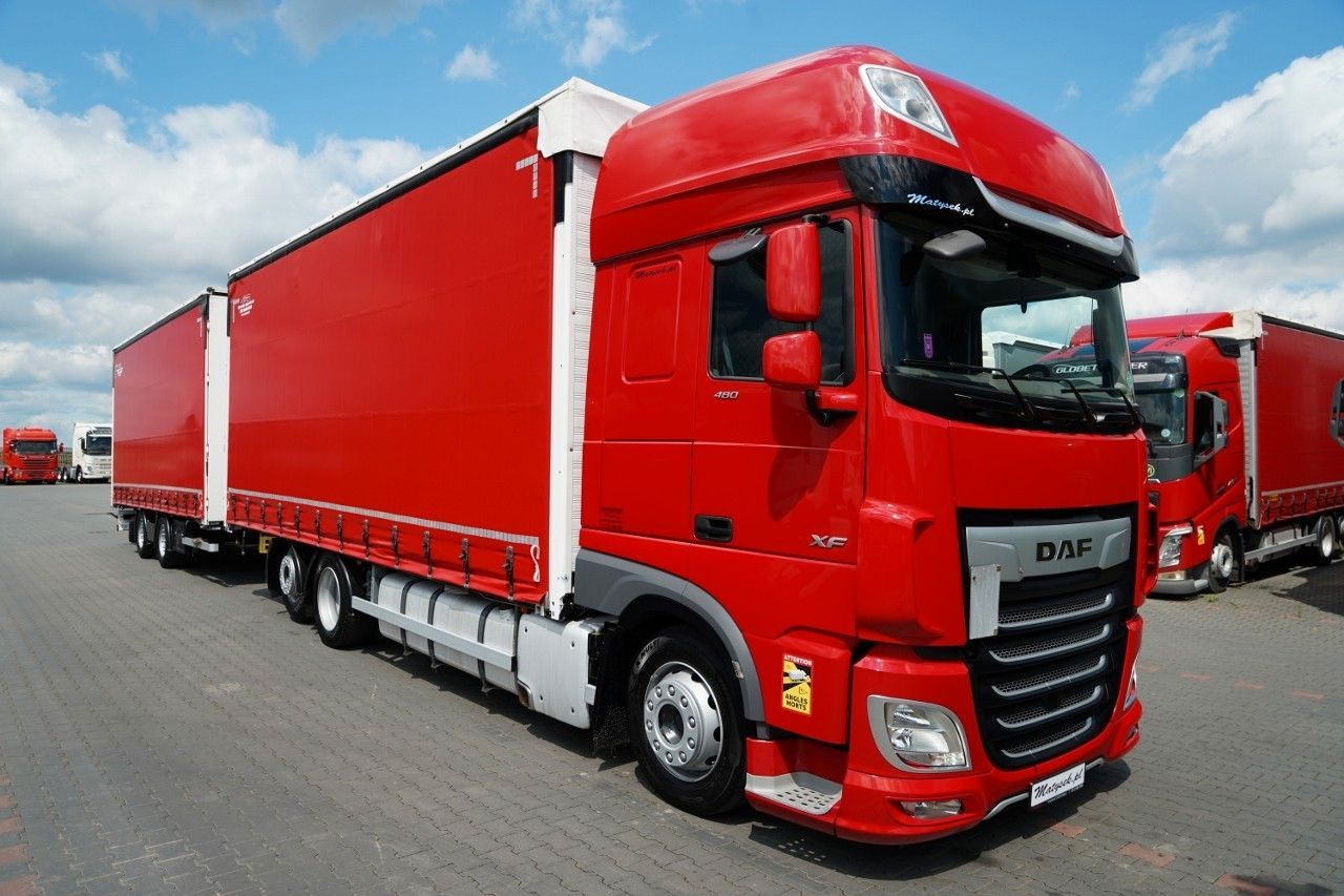 DAF XF 480 / ZESTAW TANDEM 120 M3 / PRZEJAZDOWY / WI - Curtainsider truck: picture 5 DAF XF 480 / ZESTAW TANDEM 120 M3 / PRZEJAZDOWY / WI - Curtainsider truck: picture 5
