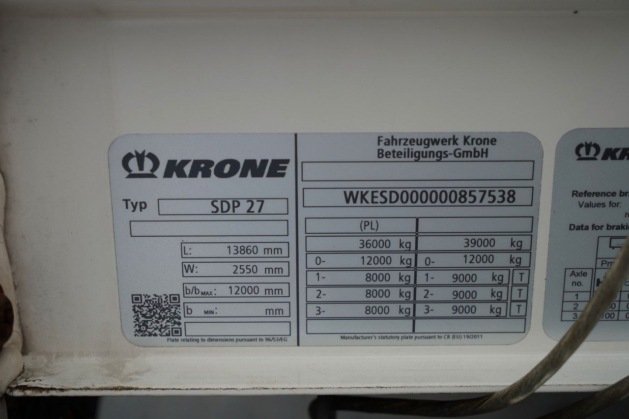 Curtainsider semi-trailer Krone FIRANKA / STANDARD / OŚ PODNOSZONA / OSIE KRONE/: picture 19
