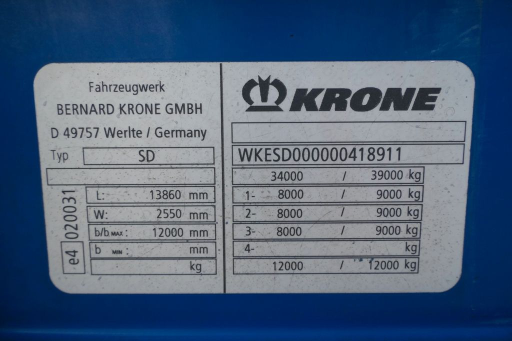 Curtainsider semi-trailer Krone FIRANKA / STANDARD / SAF / SPROWADZONA: picture 19