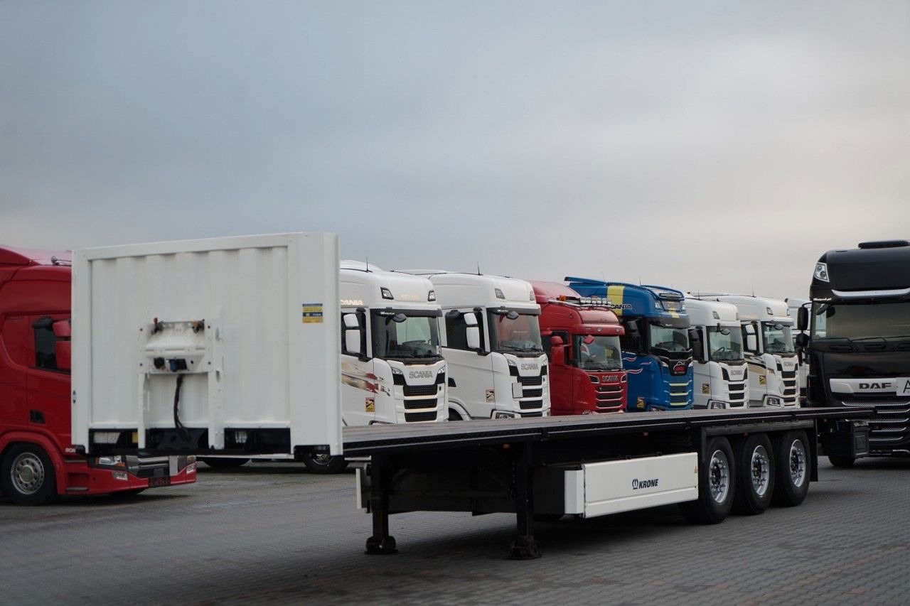 Krone NACZEPA PLATFORMA / OŚ PODNOSZONA / KOSZ NA PAL - Dropside/ Flatbed semi-trailer: picture 2 Krone NACZEPA PLATFORMA / OŚ PODNOSZONA / KOSZ NA PAL - Dropside/ Flatbed semi-trailer: picture 2