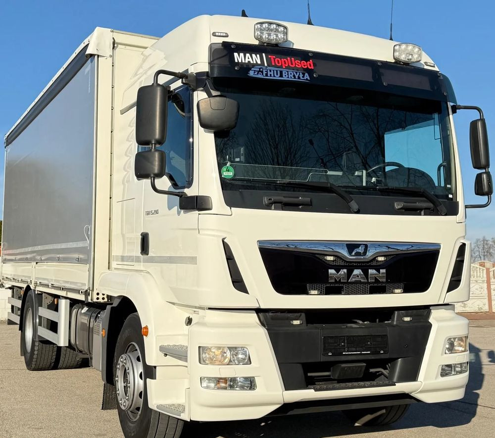 MAN TGM 15.290/E6/FIRANKA/BURTO-FIRANKA/SZKOŁA JAZDY/MAŁY ROZSTAW OSI/16PALET/WINDA/NISKI PRZEBIEG/2019/SERWISOWANY - Curtainsider truck: picture 2 MAN TGM 15.290/E6/FIRANKA/BURTO-FIRANKA/SZKOŁA JAZDY/MAŁY ROZSTAW OSI/16PALET/WINDA/NISKI PRZEBIEG/2019/SERWISOWANY - Curtainsider truck: picture 2