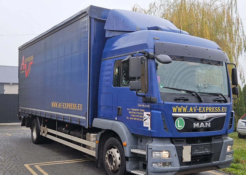 MAN TGM 18.340 / FIRANKA / SPROWADZONY / 9100 ŁADOWNOŚĆ / 18 PALET / E6 / WINDA / - Curtainsider truck: picture 2 MAN TGM 18.340 / FIRANKA / SPROWADZONY / 9100 ŁADOWNOŚĆ / 18 PALET / E6 / WINDA / - Curtainsider truck: picture 2