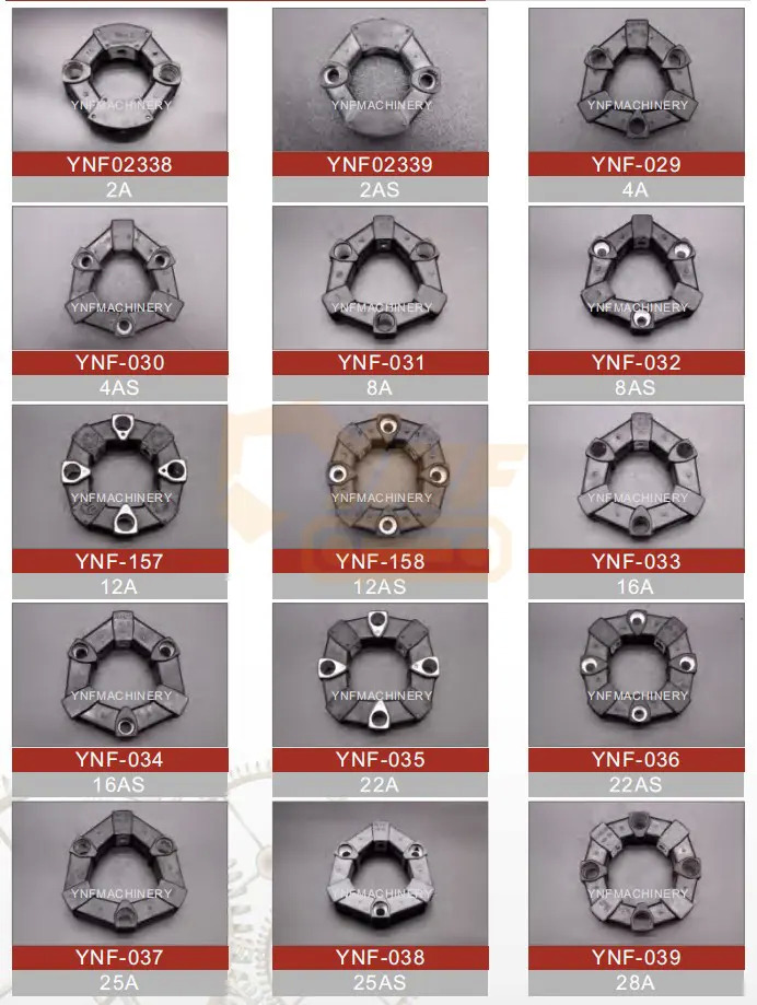 YNF Factory Wholesale Flexible Rubber Coupling CF-A For Excavator Air Compressor Connecting Glue Assembly - Clutch and parts: picture 4 YNF Factory Wholesale Flexible Rubber Coupling CF-A For Excavator Air Compressor Connecting Glue Assembly - Clutch and parts: picture 4