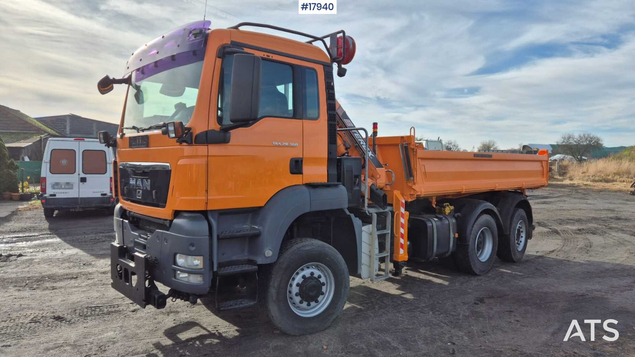 Tipper/sand spreader with HDS - MAN TGS 28.360 6x4 (2008) - Tipper, Crane truck: picture 1 Tipper/sand spreader with HDS - MAN TGS 28.360 6x4 (2008) - Tipper, Crane truck: picture 1