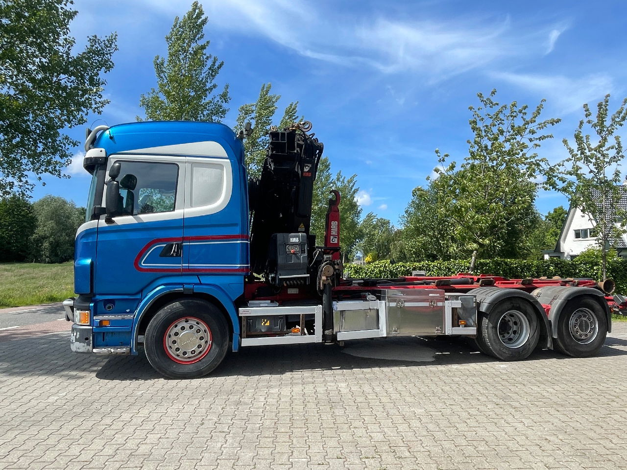 Scania R480 with hiab hookloader and hiab 262 EP5 with remote crane 2019 - Container transporter/ Swap body truck, Crane truck: picture 2 Scania R480 with hiab hookloader and hiab 262 EP5 with remote crane 2019 - Container transporter/ Swap body truck, Crane truck: picture 2
