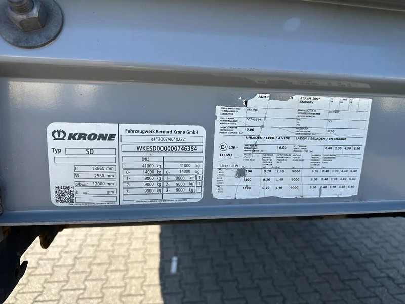 Krone SD Schuifzeil -Dak / SAF-Disc / Huckepack - Curtainsider semi-trailer: picture 5 Krone SD Schuifzeil -Dak / SAF-Disc / Huckepack - Curtainsider semi-trailer: picture 5