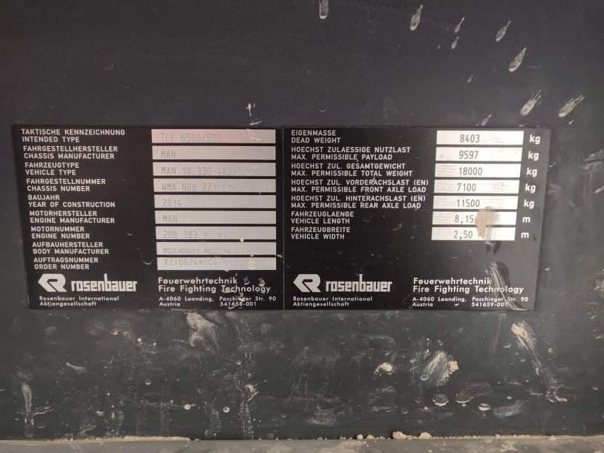 Rosenbauer MAN Mustang TLF 6500/500 - Fire truck: picture 5 Rosenbauer MAN Mustang TLF 6500/500 - Fire truck: picture 5