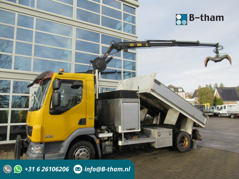 DAF LF45.160 EEV Kipper + HIAB 044 D-3 RF Kran Crane - Tipper, Crane truck: picture 1 DAF LF45.160 EEV Kipper + HIAB 044 D-3 RF Kran Crane - Tipper, Crane truck: picture 1