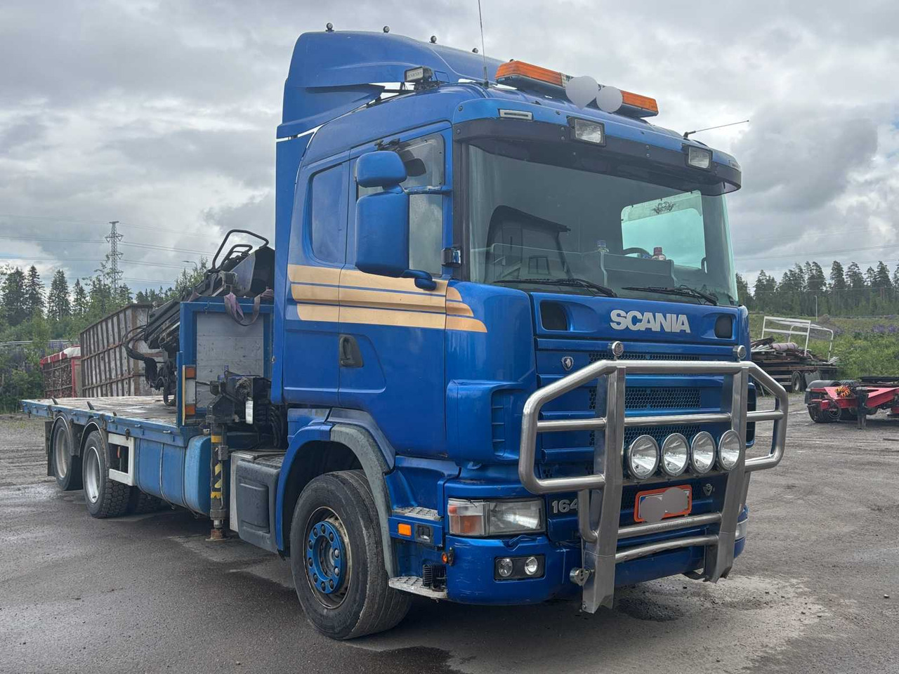 Truck Scania R 164 460 + crane PM 35.5 SP - Dropside/ Flatbed truck, Crane truck: picture 3 Truck Scania R 164 460 + crane PM 35.5 SP - Dropside/ Flatbed truck, Crane truck: picture 3