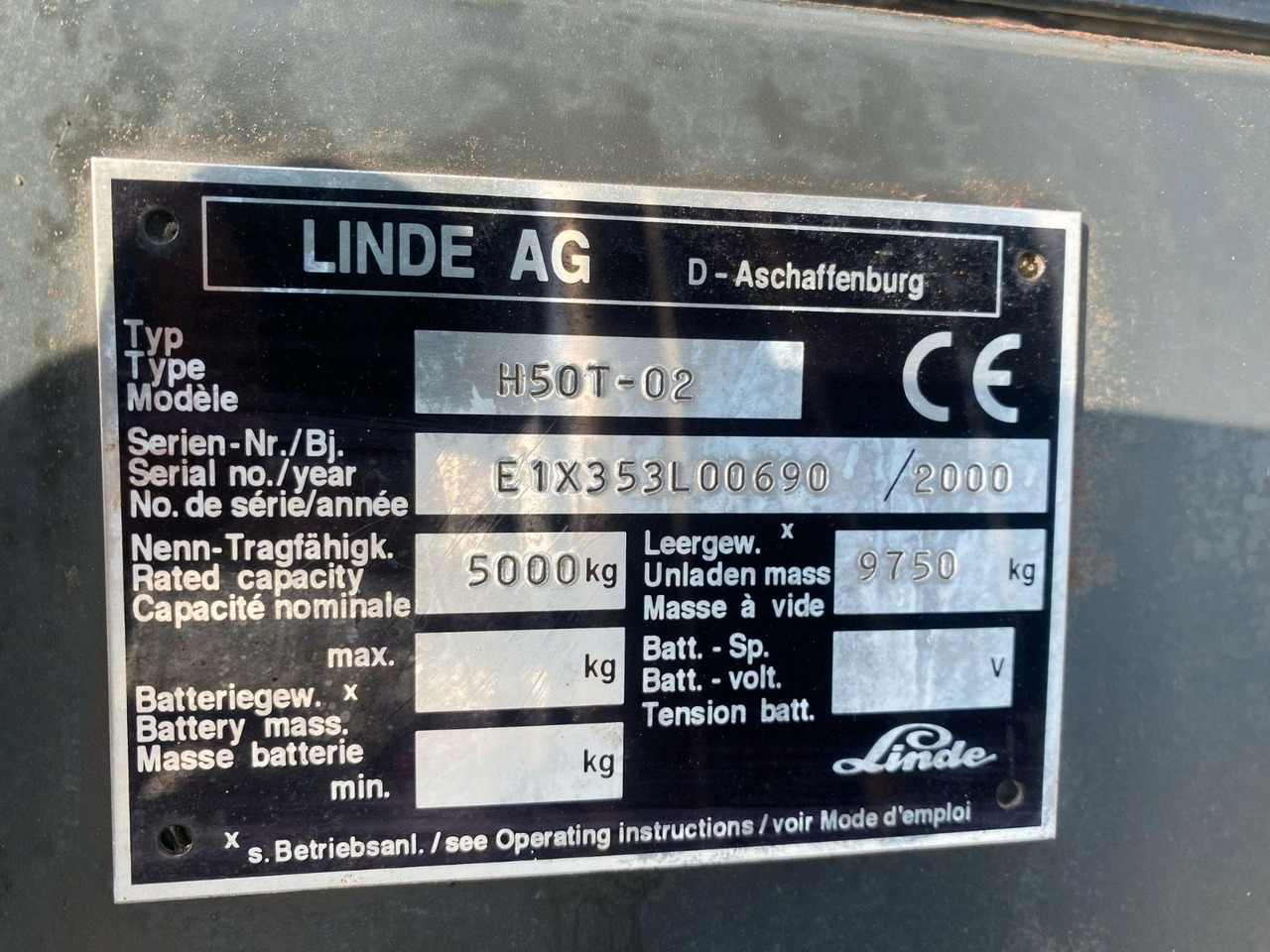 Linde H50T-02 GAS 2790 STD. 5000 KG HUB - Forklift: picture 2 Linde H50T-02 GAS 2790 STD. 5000 KG HUB - Forklift: picture 2