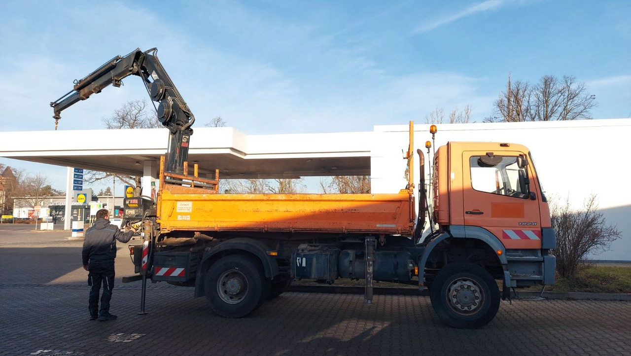 Mercedes-Benz ATEGO 1828 4X4 MEILLER + HIAB KRAN 144 FS-3 - Tipper, Crane truck: picture 1 Mercedes-Benz ATEGO 1828 4X4 MEILLER + HIAB KRAN 144 FS-3 - Tipper, Crane truck: picture 1