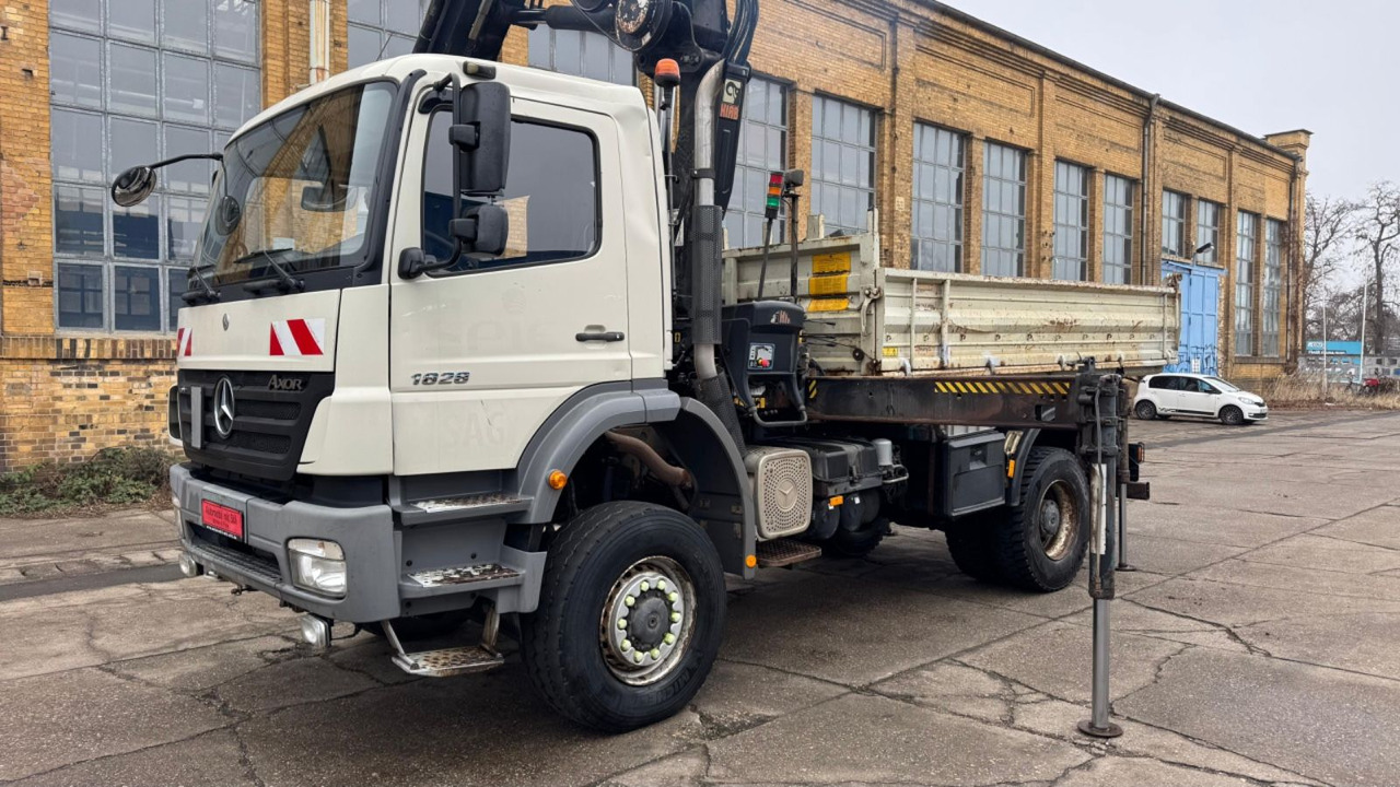 Tipper, Crane truck Mercedes-Benz AXOR 1828 MEILER HIAB 166 ES KRAN ALLRAD 4X4 Mercedes-Benz AXOR 1828 MEILER HIAB 166 ES KRAN ALLRAD 4X4: picture 20