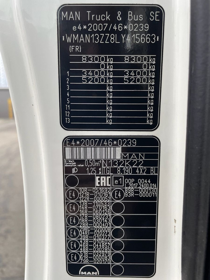 Box van MAN TGL 8.190 4x2 BL Koffer/LBW/PALFINGER/AC/EU6d: picture 19 Box van MAN TGL 8.190 4x2 BL Koffer/LBW/PALFINGER/AC/EU6d: picture 19