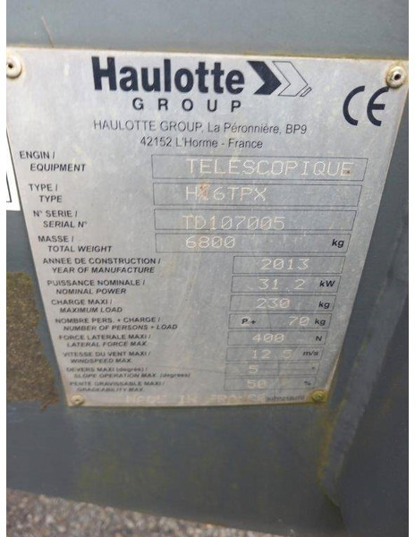 Telescopic boom Haulotte H 16 TPX: picture 15