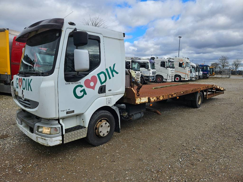 Renault Midlum 220 Machine/auto Transport and crane(2 stk) - Autotransporter truck, Crane truck: picture 1 Renault Midlum 220 Machine/auto Transport and crane(2 stk) - Autotransporter truck, Crane truck: picture 1