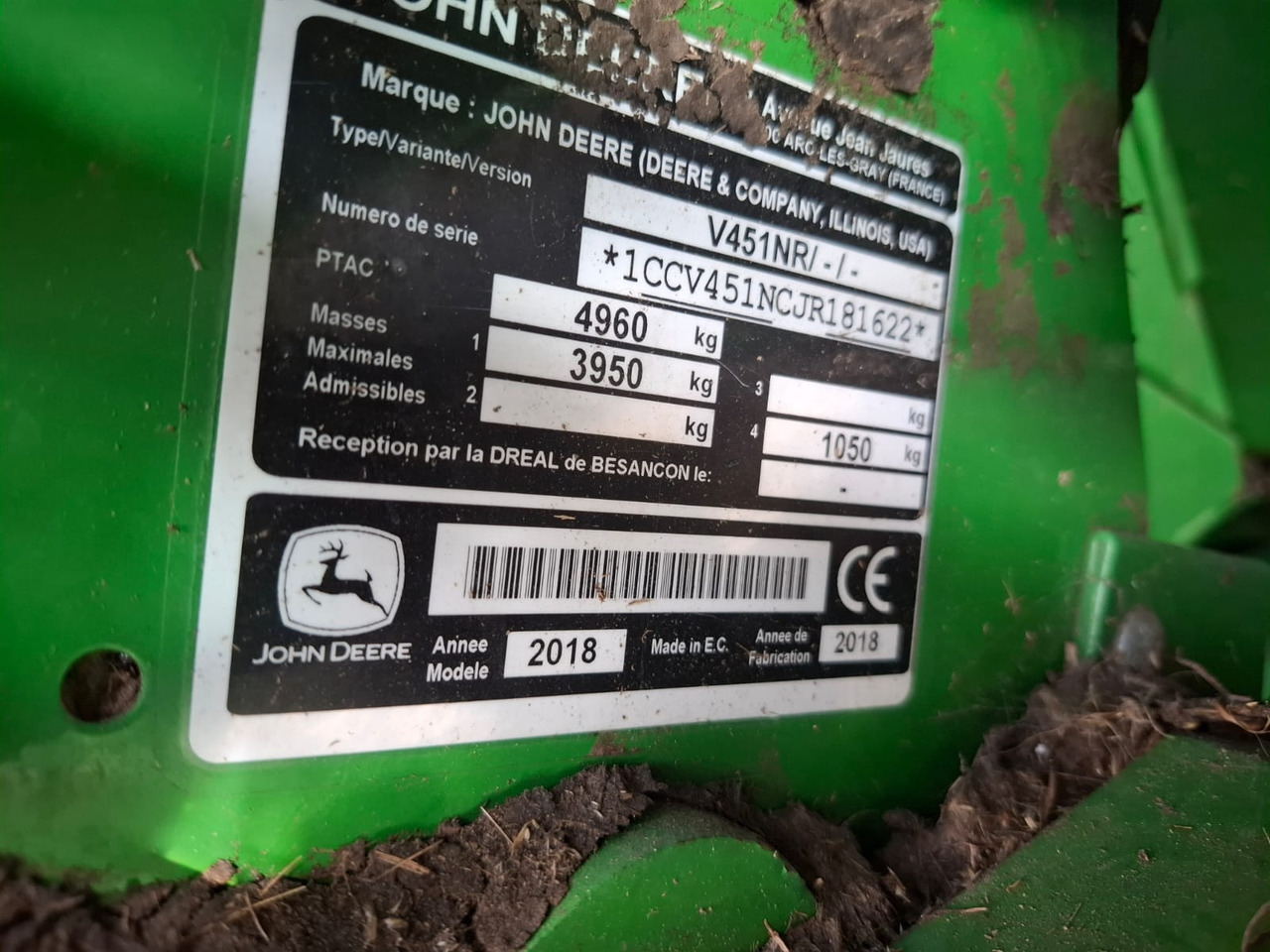 John Deere V451R - Hay and forage equipment: picture 2 John Deere V451R - Hay and forage equipment: picture 2