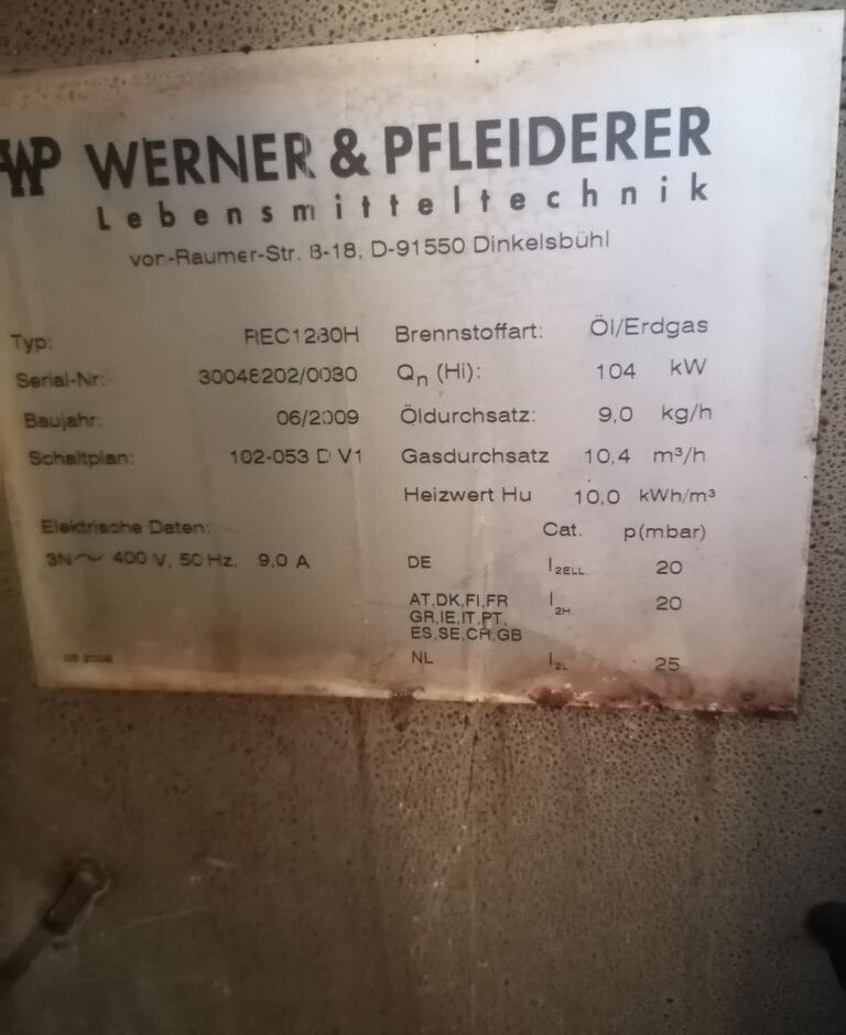 Werner & Pfleiderer REC1280H - Bakery equipment: picture 2 Werner & Pfleiderer REC1280H - Bakery equipment: picture 2