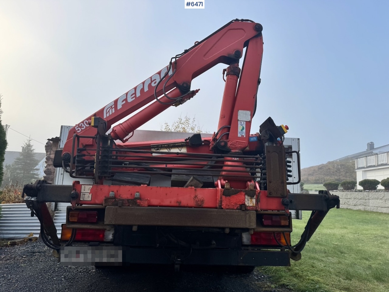 Flatbed van 1996 Mercedes 412D Flatbed truck w/ Rear-mounted crane.: picture 8