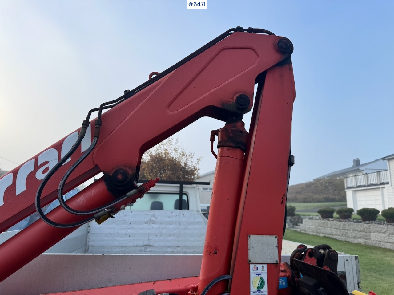 Flatbed van 1996 Mercedes 412D Flatbed truck w/ Rear-mounted crane.: picture 9