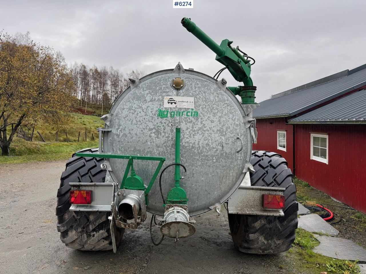 Slurry tanker 2024 Garcia C-60 6000 liter manure wagon w/ vacuum, combi and cannon.: picture 8