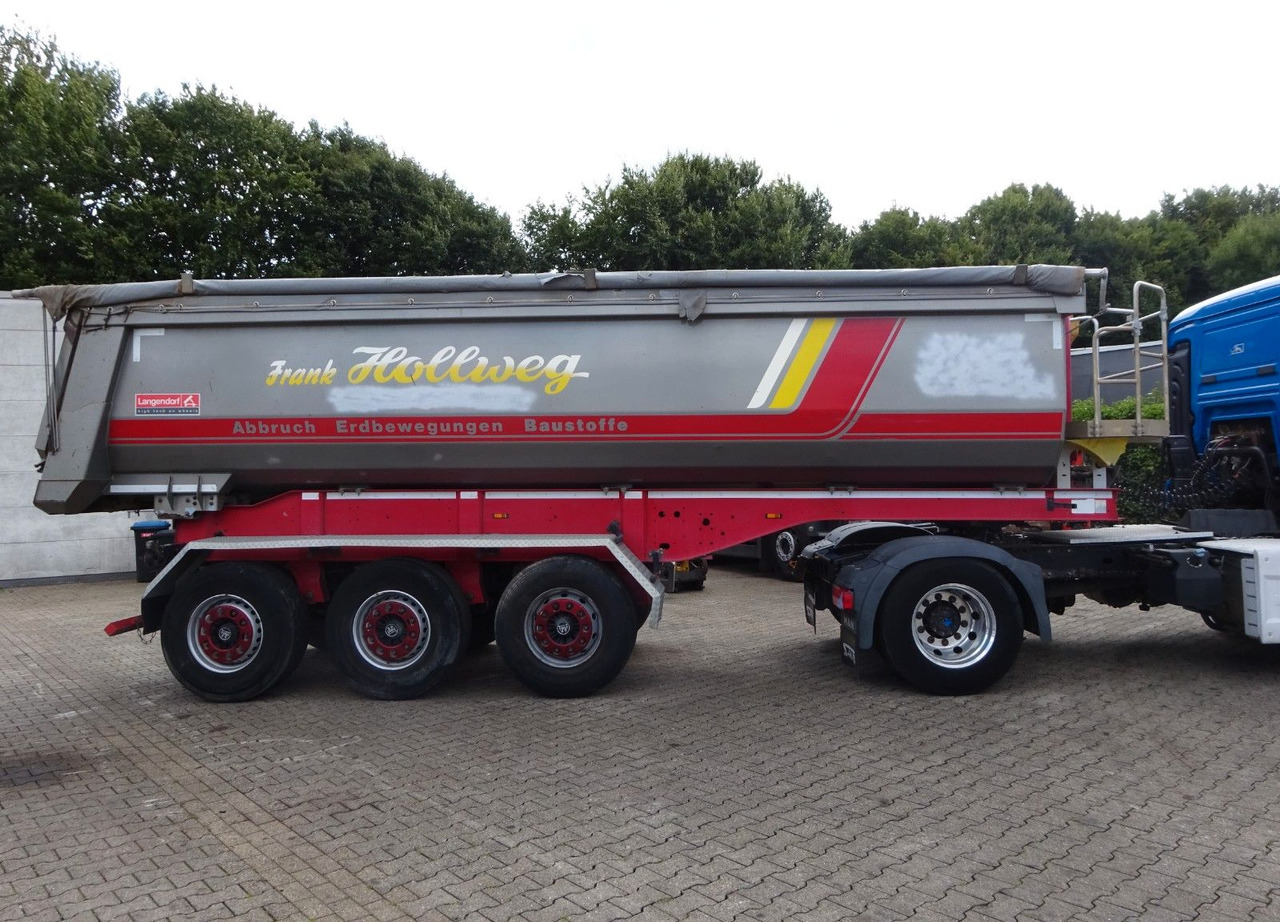 Langendorf Kippauflieger mit 3 Achsen Stahl - Tipper semi-trailer: picture 1 Langendorf Kippauflieger mit 3 Achsen Stahl - Tipper semi-trailer: picture 1