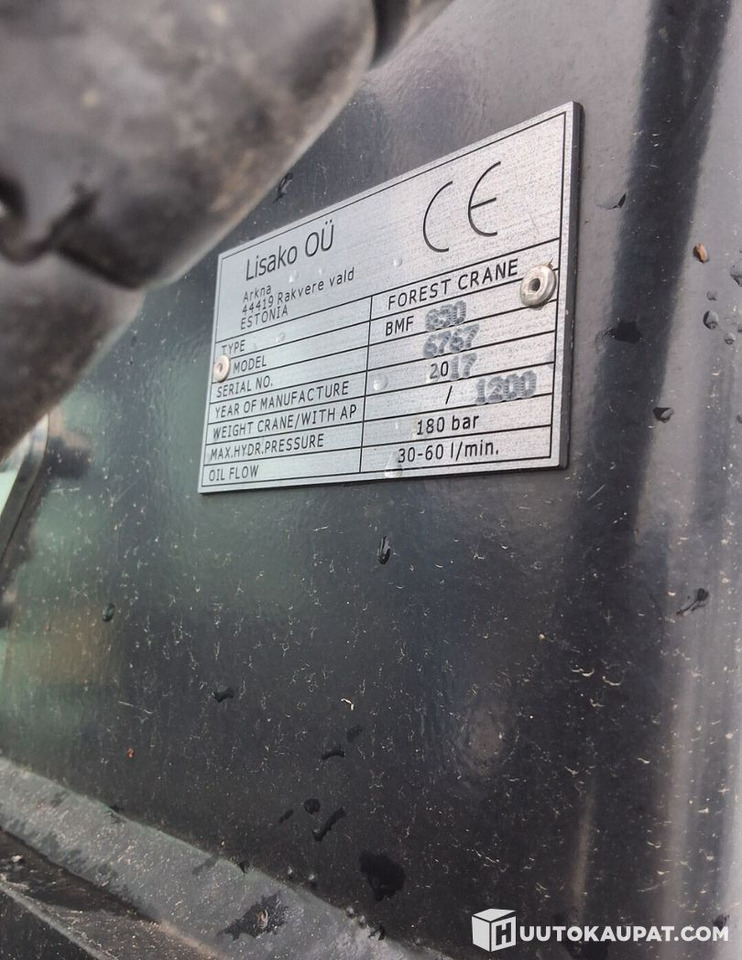 Leasing of  Valmet 6800 + PMF 850 crane + trailer BMF 9T, Leppävirta Valmet 6800 + PMF 850 crane + trailer BMF 9T, Leppävirta: picture 12