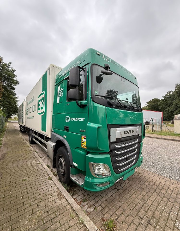 DAF XF ZESTAW TANDEM 2021 ORYGINALNY PRZEBIEG z Niemiec / PRZEJAZDOWY Z WINDĄ / - Box truck: picture 4 DAF XF ZESTAW TANDEM 2021 ORYGINALNY PRZEBIEG z Niemiec / PRZEJAZDOWY Z WINDĄ / - Box truck: picture 4