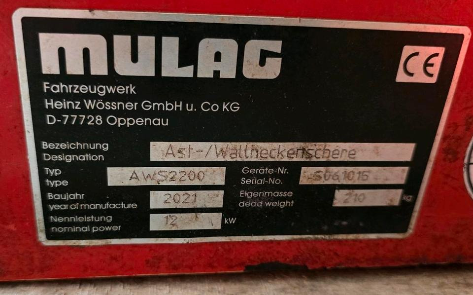 Mulag Dücker AWS 2200 Wallheckenschere Astschere Astkutter Astcutter Lichtraumprofilsäge Lichtraumprofilschere für Mähausleger Böschungsmäher Böschungsmulcher Bagger DUA UNA MKM FMK 700 800 FME 600 50 - Flail mower/ Mulcher: picture 5 Mulag Dücker AWS 2200 Wallheckenschere Astschere Astkutter Astcutter Lichtraumprofilsäge Lichtraumprofilschere für Mähausleger Böschungsmäher Böschungsmulcher Bagger DUA UNA MKM FMK 700 800 FME 600 50 - Flail mower/ Mulcher: picture 5