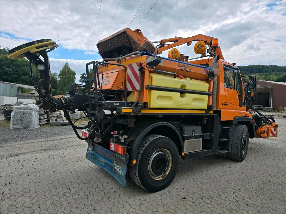 Snow removal vehicle Unimog U400 2013 405/10 405/12 NKS-Z-UGN-43K Bluetec 5 Mercedes-Benz  UGE UGN Mulag MKM700 Mähausleger Böschungsmäher Böschungsmulcher Küpper-Weisser IMS Salzstreuer: picture 7
