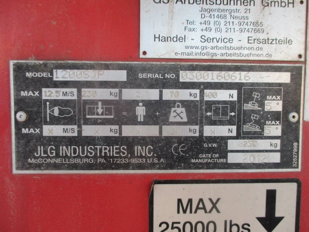 Telescopic boom JLG 1200 SJP: picture 15