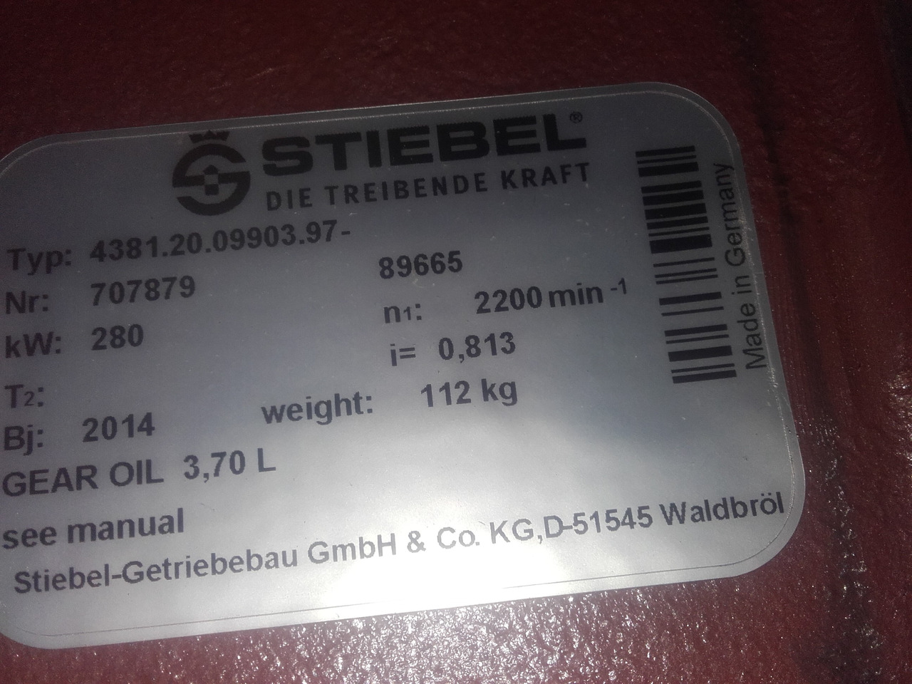 Stiebel Getribe 4381.20.09903.97 Stiebel Gearbox - Gearbox for Forestry equipment: picture 2 Stiebel Getribe 4381.20.09903.97 Stiebel Gearbox - Gearbox for Forestry equipment: picture 2