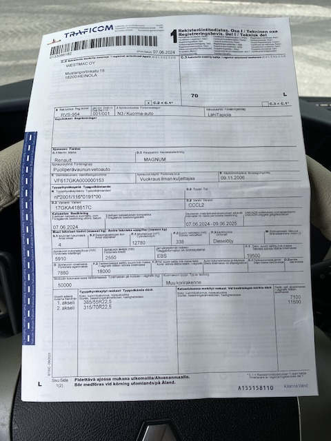 Leasing of Renault Magnum 460 Dxi iShift Renault Magnum 460 Dxi iShift: picture 29