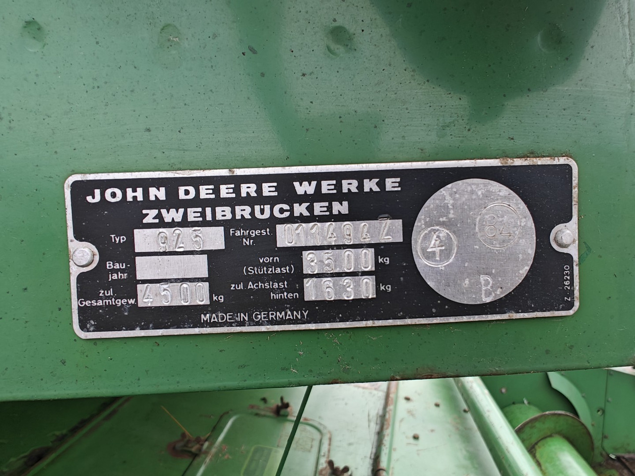 Combine harvester JOHN DEERE 925 leikkuupuimuri: picture 15 Combine harvester JOHN DEERE 925 leikkuupuimuri: picture 15