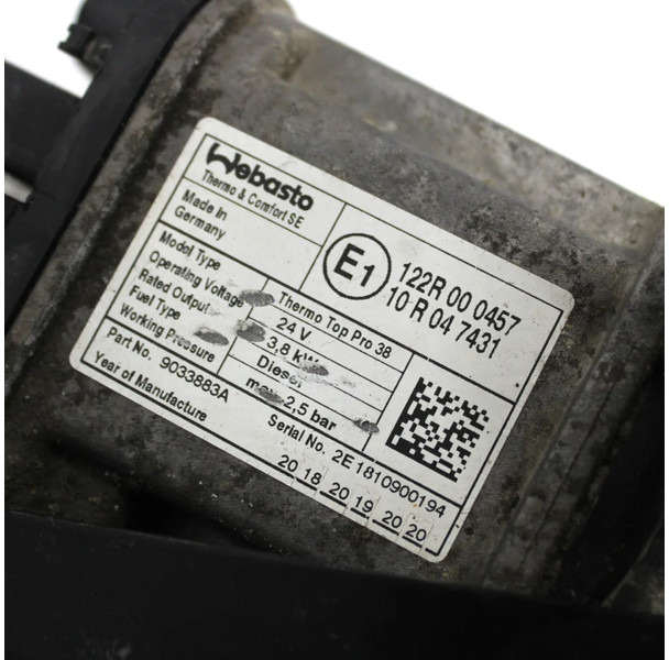 DAF XF106 Webasto 2020447 - Blower motor for Truck: picture 4 DAF XF106 Webasto 2020447 - Blower motor for Truck: picture 4