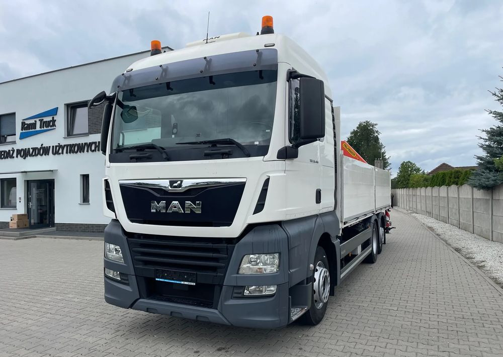 MAN TGX 26.460 HDS, PALFINGER PK 180002-EH, PILOT! - Dropside/ Flatbed truck, Crane truck: picture 1 MAN TGX 26.460 HDS, PALFINGER PK 180002-EH, PILOT! - Dropside/ Flatbed truck, Crane truck: picture 1