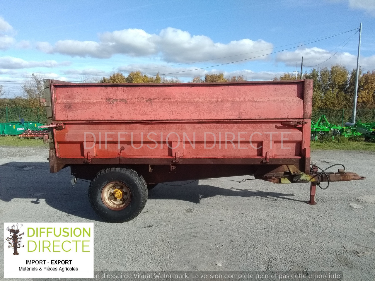 GOYER-CEMA BENNE AGRICOLE 49 - Dropside/ Flatbed trailer: picture 1 GOYER-CEMA BENNE AGRICOLE 49 - Dropside/ Flatbed trailer: picture 1